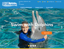 Tablet Screenshot of miamiseaquarium.com